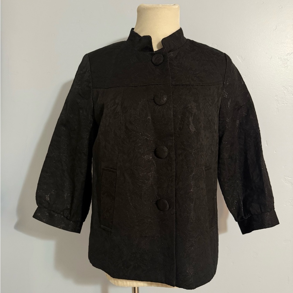 Black Brocade Jacket Classy Chic Romantic
